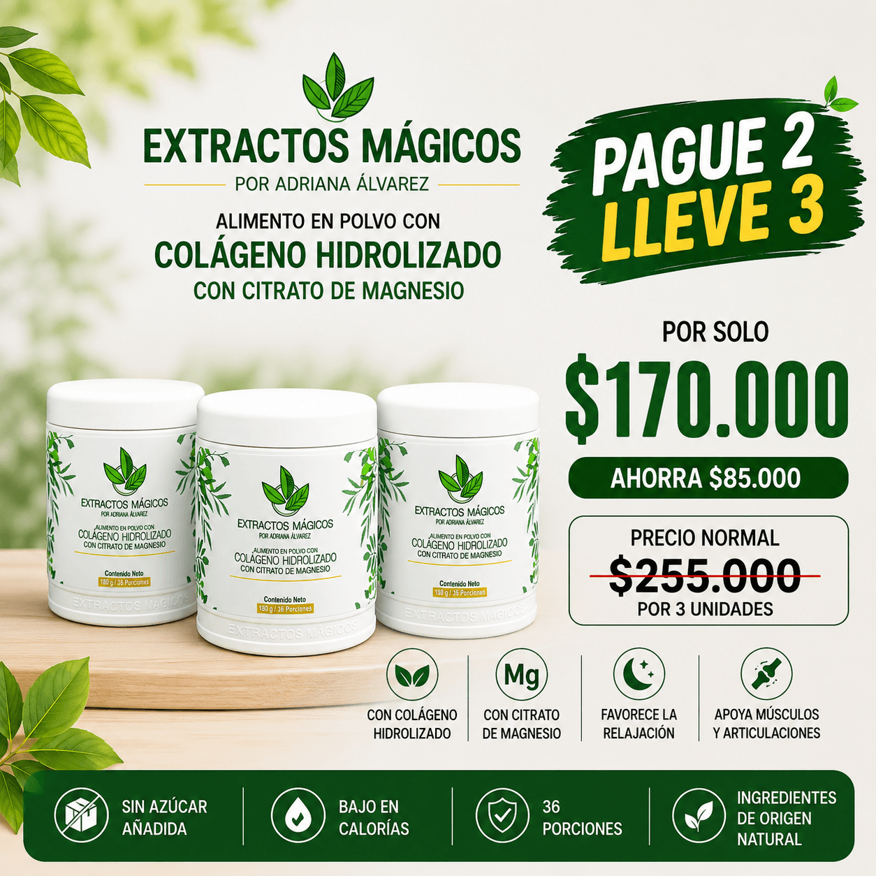 Colágeno con Citrato de Magnesio