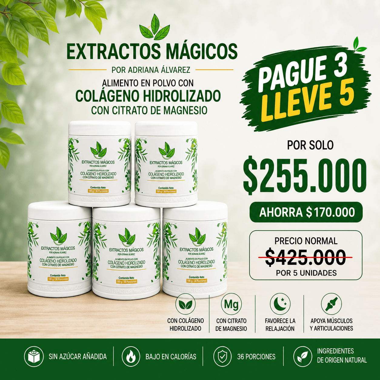 Colágeno con Citrato de Magnesio